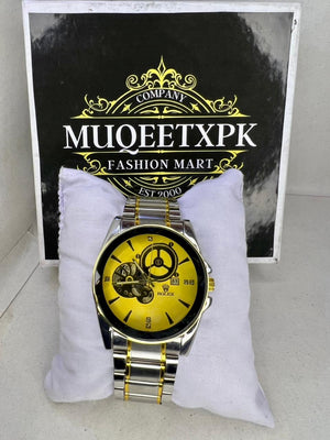 GOLD DILE SILVER STRAP HIGH DEMAND AIRTICAL GOOD LOCK QUALITY