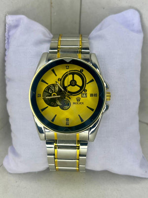 GOLD DILE SILVER STRAP HIGH DEMAND AIRTICAL GOOD LOCK QUALITY