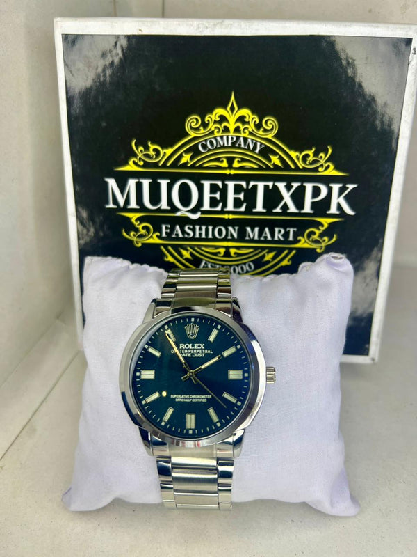 ROLEX SILVER STRAP BLUE DILE HIGH QUALITY [PRIMIUM DEAL]