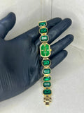 GAREEN STONE DAIMOND GOLD+GREEN STRAP [PERIMIUM FEEL+LOOK] HIGH QUALITY