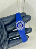 WHITE STONE DAIMOND DARK BLUE STRAP HIGH DEMAND [PERIMUIM QUALITY]