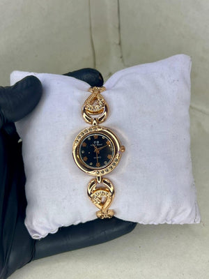 BLACK DILE GOLDEN STRAP WITH DAIMOND WORK STRAP [PERIMIUM NAKED] HIGH DEMAND