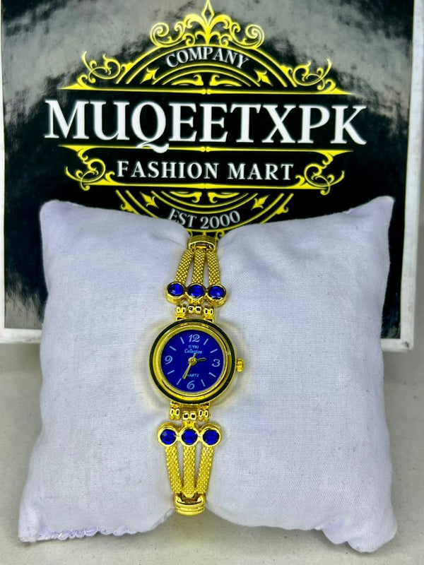 BLUE+GOLD COMBINATION BLUE DAIMOND IN STRAP BLUE DILE HIGH QUALITY