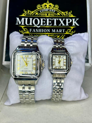 WHITE DILE SILVER STRAP GOLD+WHITE DILE [PERIMIUM FEEL] LOOK LIKE GOOD