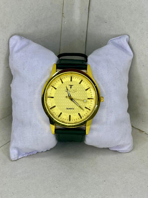 GOLD+BLACK COMBINATION GOLD DILE BLACK LETHER STRAP